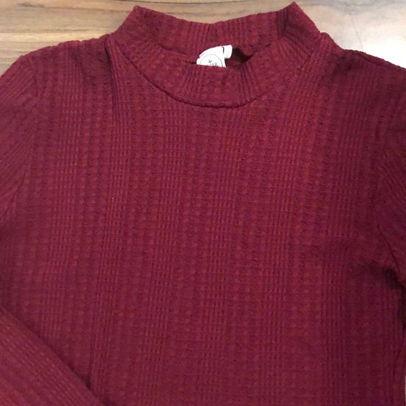 Burgundy Knit Top - Picture 2 of 2